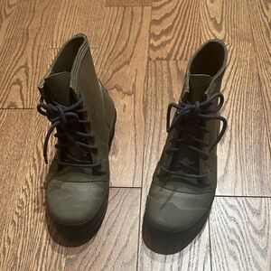 Hunter Men's Olive Lace-Up Boots